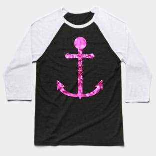 Glitter Anchor Baseball T-Shirt